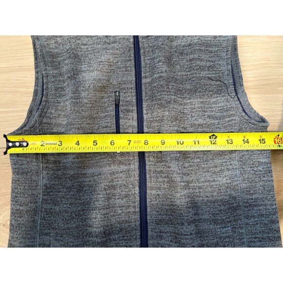 Johnnie-O Full Zip Vest BOYS Size 10 Quarry Heathered Grey Blue Liner - Picture 8 of 13